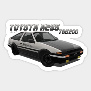 Toyota AE86 Sprinter Trueno White Carbon Sticker